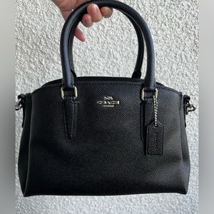Coach Mini Lillie Carry-All — Black with Silver Hardware